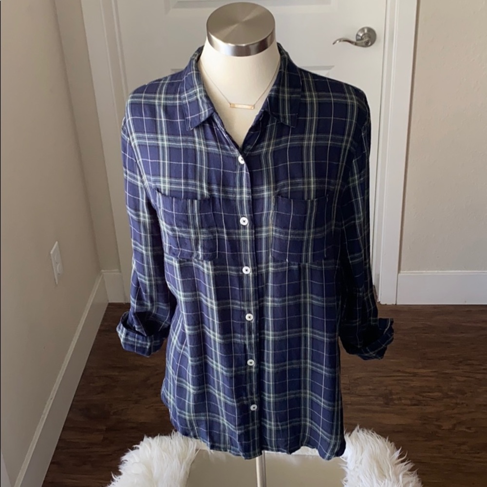 Harper plaid button down!